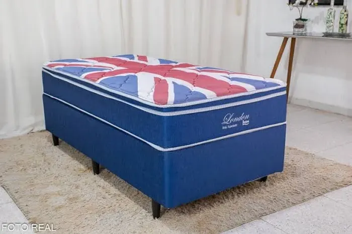 Cama Box London com colchão de molas - Conforto e Estilo ENTREGA HOJE !!!