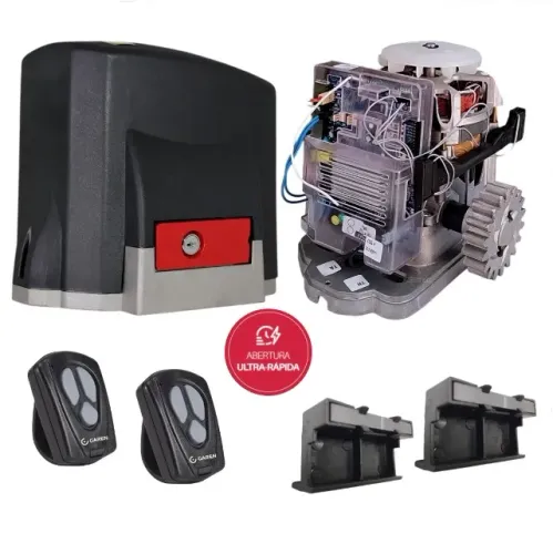 Kit Motor de Portão Eletrônico Garen KDZ TSI PRO 1/4Hp 400Kg Automatizador Automático