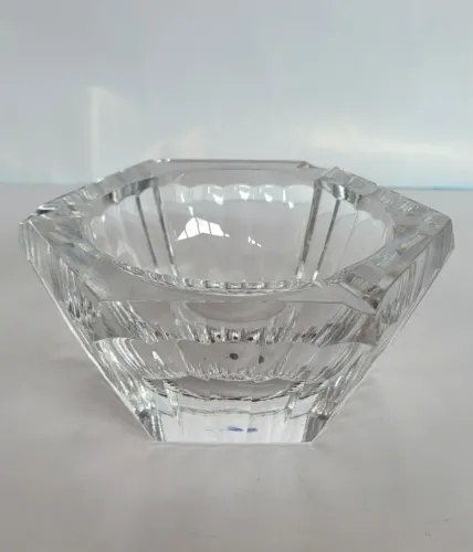 Cinzeiro de Cristal Val Saint Lambert Lapidado