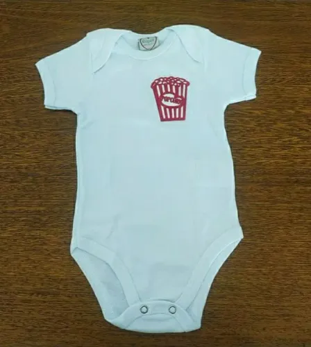 Body Para Bebê Curto Pipoca Da Ropek