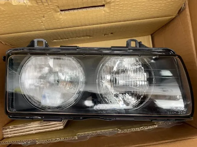 Par Faróis Bmw Serie 3 91 A 97 Duplo Mascara Negra Tipo Zkw