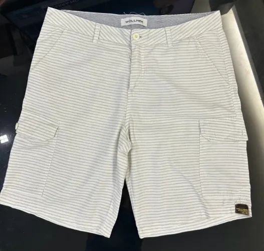  Bermuda masculina Wöllner listrado com bolsos 