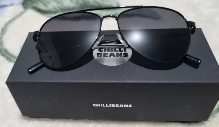 Óculos de Sol Unissex Chilli Beans Clássicos Aviador Polarizado Preto