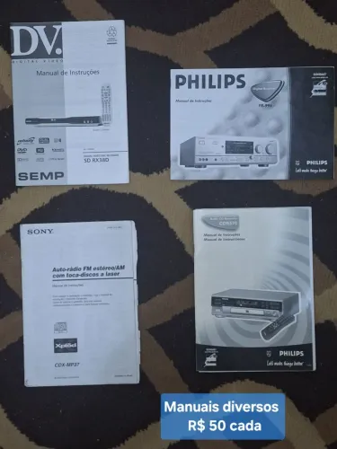 Manuais diversos de aparelhos eletrônicos 