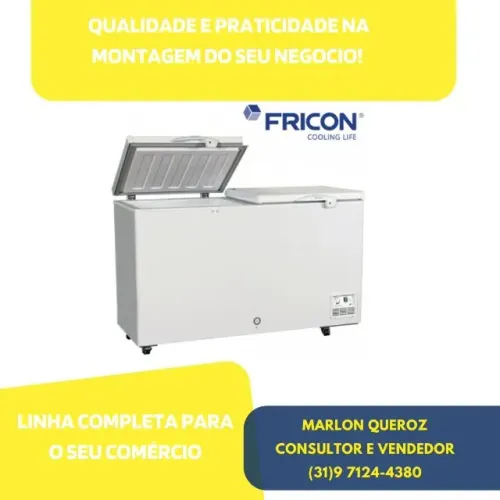 Freezer 2 Tampas Horizontal Fricon 503 Litros