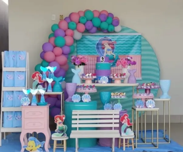 Decoração Festa Ariel Pequena Sereia (pegue e monte)