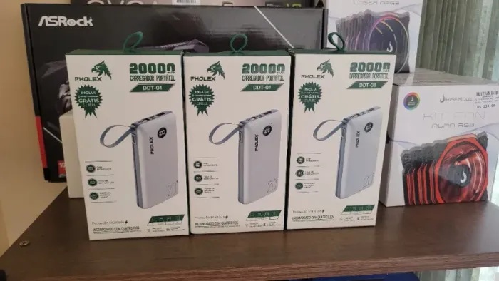 Carregador portátil Pholex, novo, lacrado, com garantia!