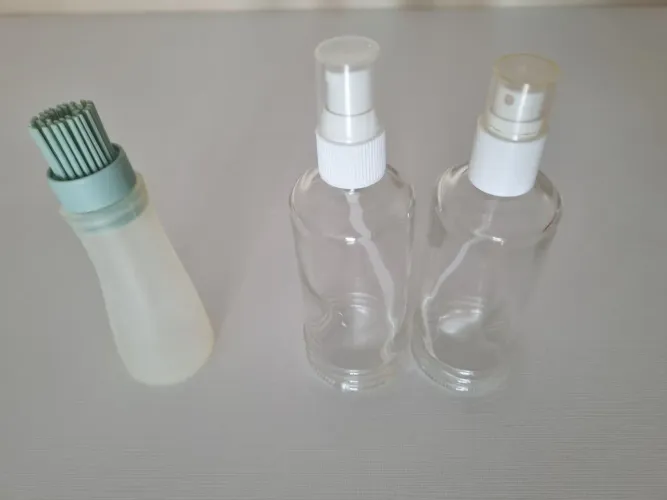 Galheteiro Frasco de vidro com borrifador (válvula spray) - 2 peças