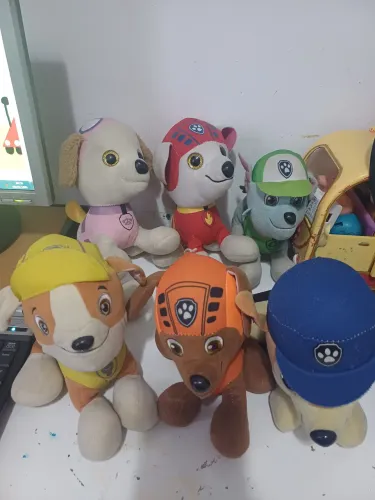 Bonecos de Pelúcia Patrulha Canina - 6 Peças