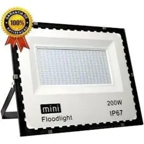 Refletor Led 200w IP67 Prova D'água Branco Fio