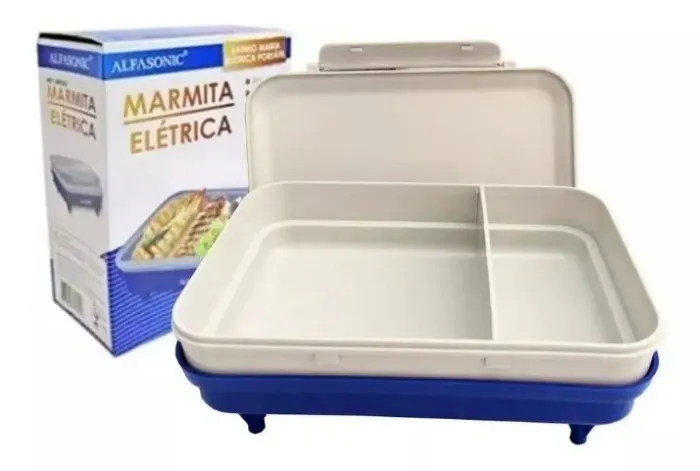 Marmita Elétrica Bivolt Aquecimento Automático Vapor Cor Azul 110V/220V