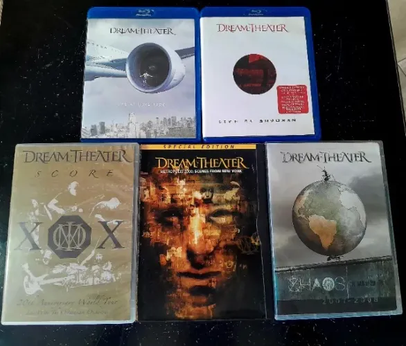 Coleção Dream Theater Blurays e Dvds