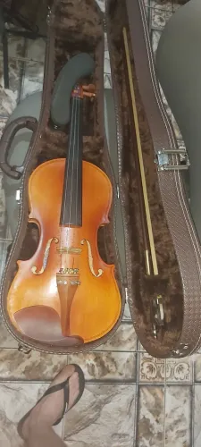 Violino com case de luxo 2 espaleiras e 3 métodos de estudo