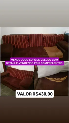JOGO SOFÁ VELUDO.