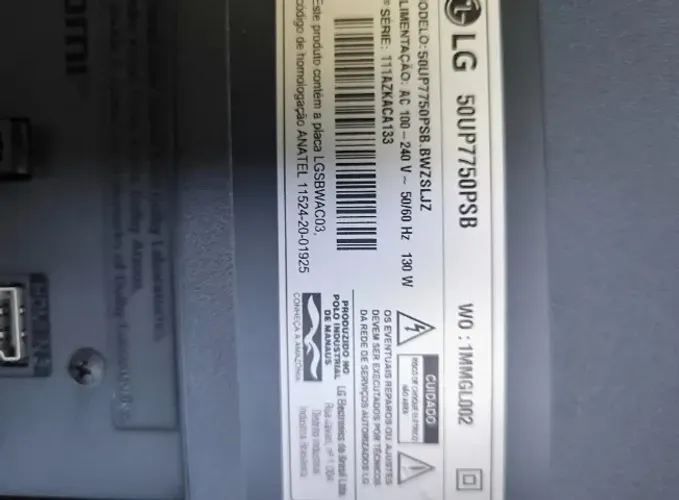 TV LG 50' 4K SMART TV - TELA ROSA