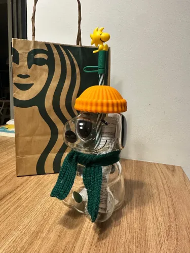 Copo de vidro Snoopy Starbucks