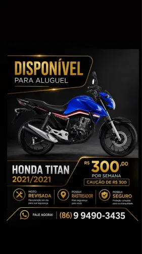 Aluguel/Locação moto para motoboys