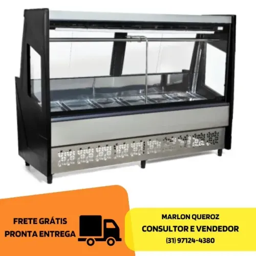 Balcão de Carnes 2M Preto Polar