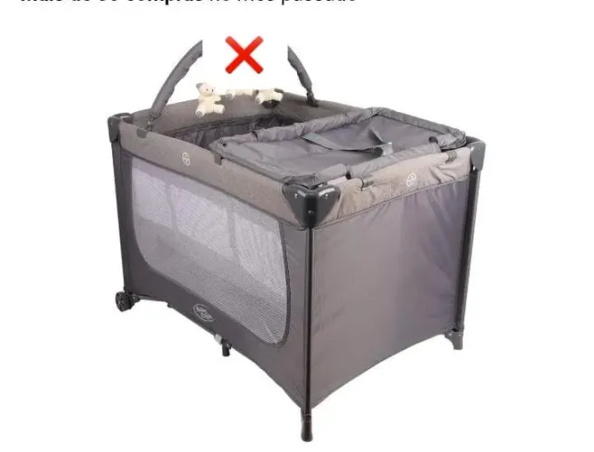 Berço ( chiqueirinho) Joly Baby Style Cinza