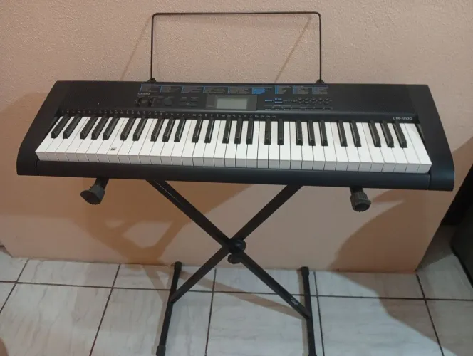 Teclado Casio CTK-1200 + Suporte + Fonte | Perfeito Estado