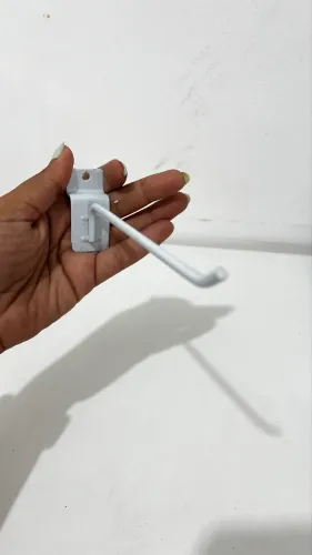 Gancho expositor metálico branco - 15 cm