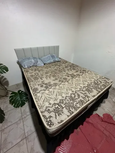 Cama Box Casal Gazin 1,38 + Colchão de Molas 