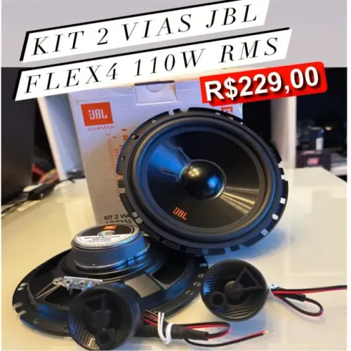 Kit 2 Vias Jbl 6 Polegadas 62vfx55 110w Rms Alto Falante + Par Mini Tweeter Carro Som Port