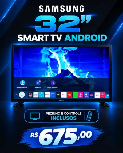 Samsung 32P Android pezinho e controle