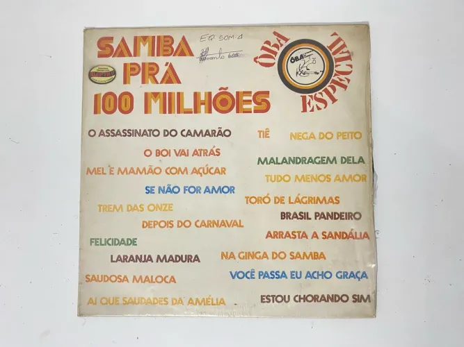 Disco de Vinil LP Sampa pra 100 milhões 1974
