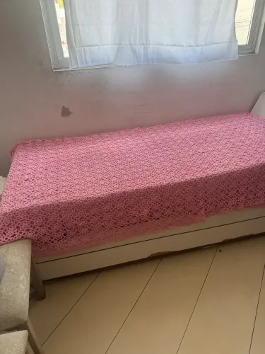 Colcha solteiro de crochê