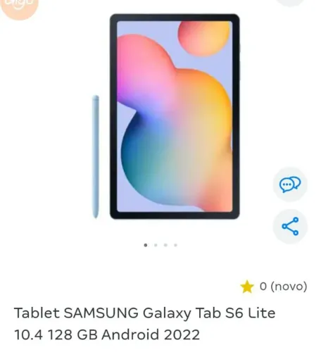 Vendo tablet Samsung Galaxy Tab S6 lite, usado poucas vezes, sem marcas de uso, com caixa 