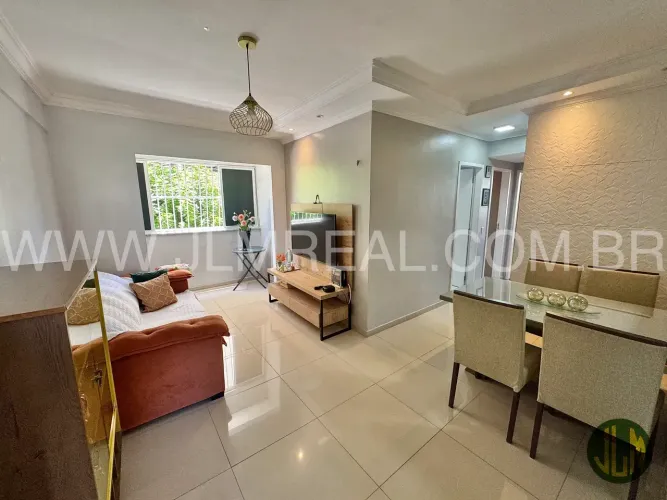 APARTAMENTO NO CONDOMÍNIO DOUGLAS ALBUQUERQUE, BAIRRO DAMAS, 60m², 3 QUARTOS, 2 VAGAS
