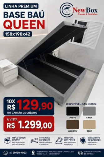 Base Baú Para Colchão Queen! Disponível a Pronta Entrega.