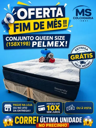 Cama Queen size PELMEX completa entrega grátis hoje