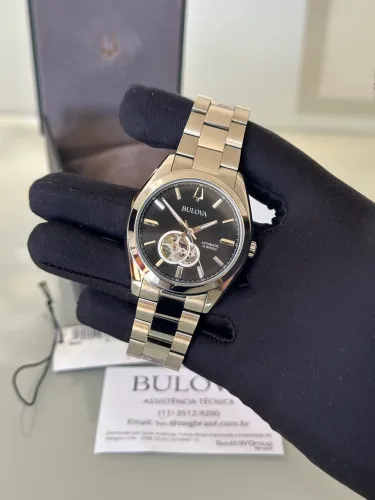 Relógio Bulova Surveyor preto automático novo