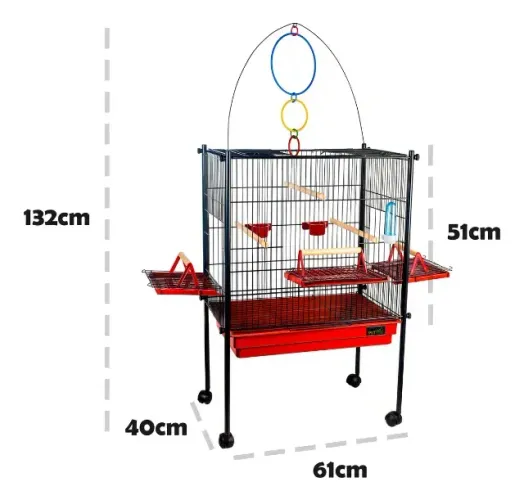Viveiro Triplex Para Calopsitas e Aves (e outros pets) - Jel Plast (Com Playground)