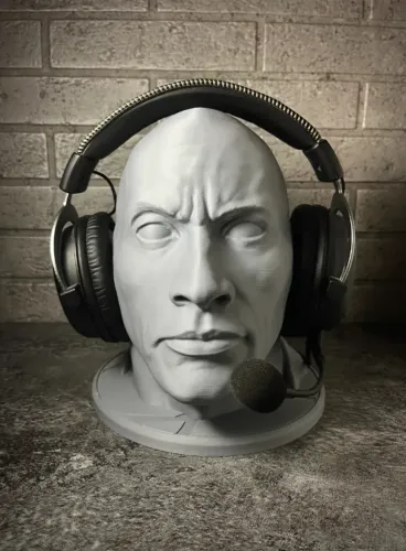 Suporte de Headset Busto "The Rock"
