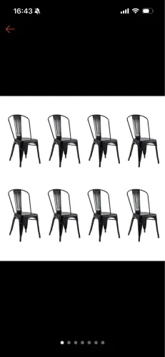 Kit 8 Cadeiras Oficial Iron Tolix