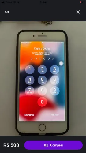 Vendo iPhone 7 Plus branco novo em ótimo estado 