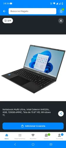 Notebook Celeron ultra