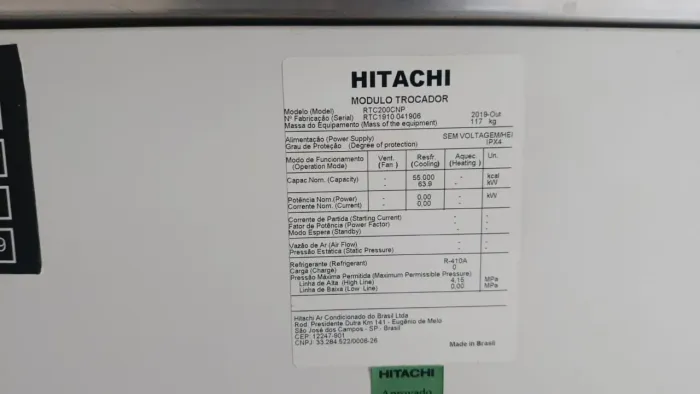 2 Ar condicionado industrial tipo esplitao de 20 TR GAS R410
