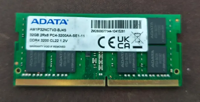 Memória 32gb de 3200mhz para notebook 