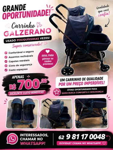 Carrinho Galzerano usado pouquíssimas vezes!