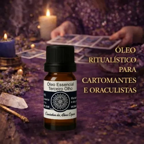 Óleo Ritualístico Terceiro Olho 10ml para Cartomantes e Tarólogos Foco Intuição e Conexão