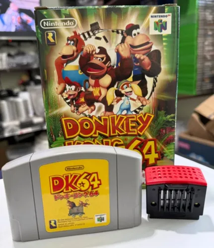 Kit Jogo Donkey Kong 64 Completo + Expansion Pak Original Japonês