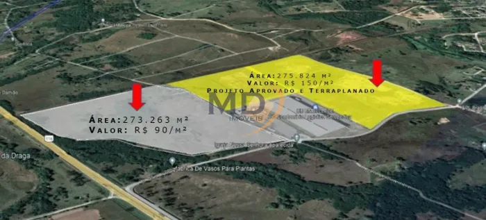 Área com projeto aprovado em Seropédica, RJ.