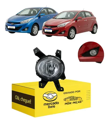Farol Milha Auxiliar Cibie Hb20 Sedan 2013 2014 2015 Novo Le Cromado
