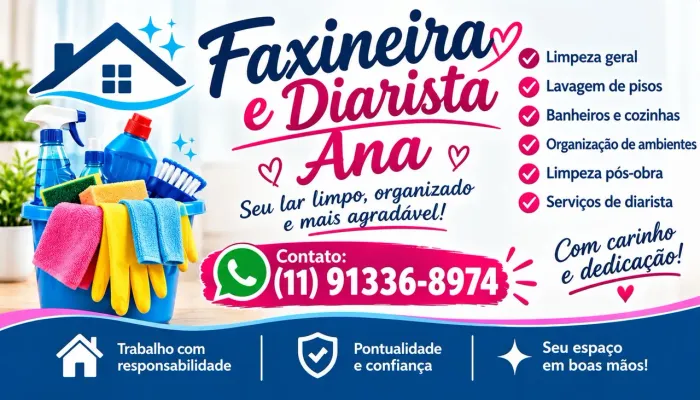 Faxina e diárias