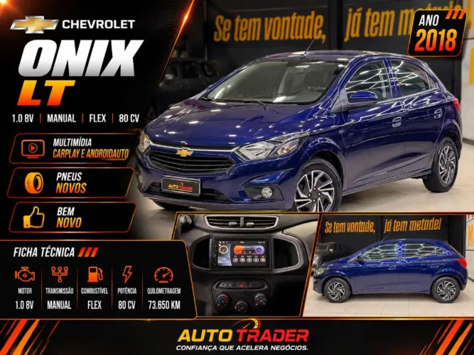 Chevrolet Onix Hatch LT 1.0 8V Flex Power Mec. 4P 2018