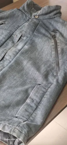 Jaqueta gangster de jeans aceito cartão